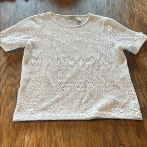 Orvis Textured Short Sleeve Top in White